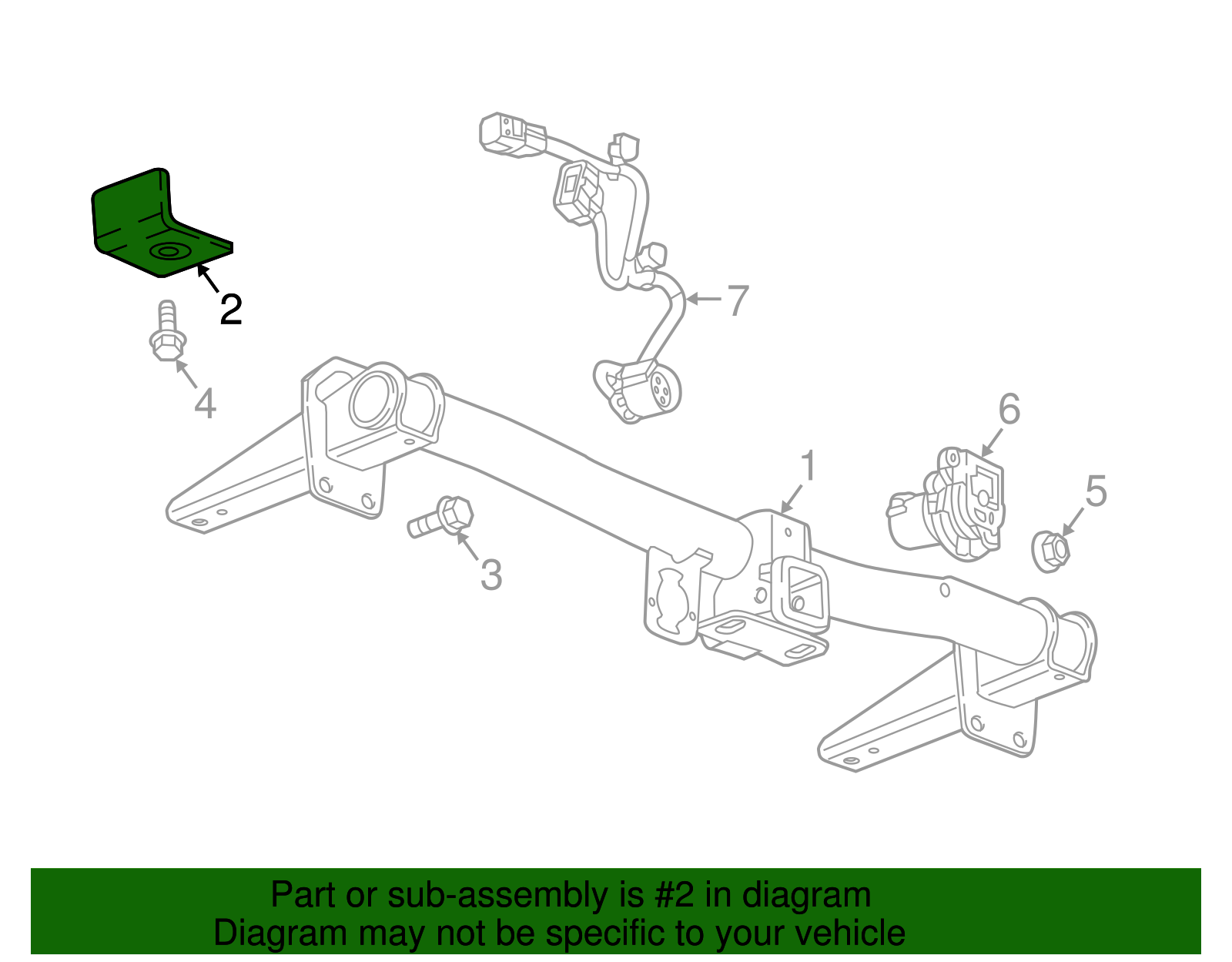 Trailer Hitch Platform Reinforcement Plate - GM (84306279)
