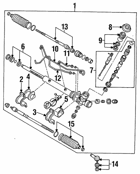 Steering Gear & Linkage for 1994 Mazda 323 #0