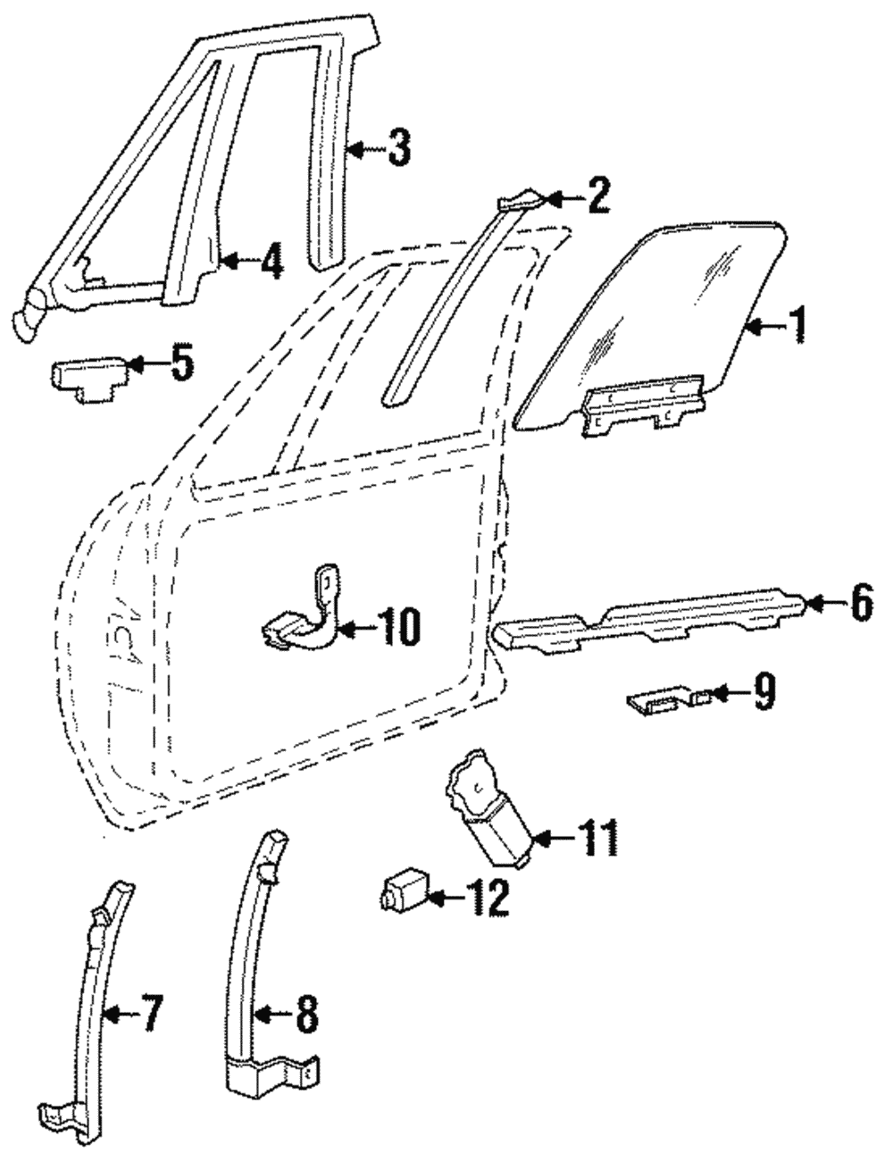 Window Kit, Front S/D Sta (W/ Front S/D Wdo W/Str)-Right-hand - GM (12371644)