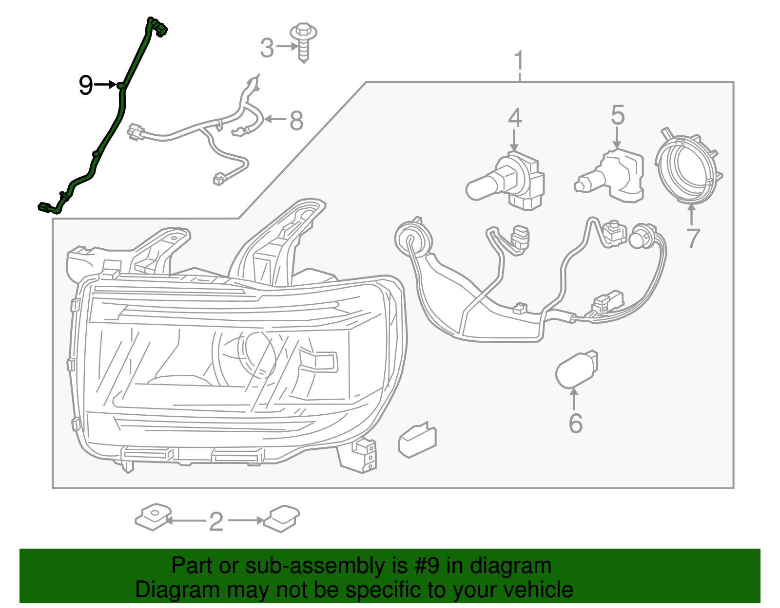Forward Lamp Wiring Harness - GM (84453471)