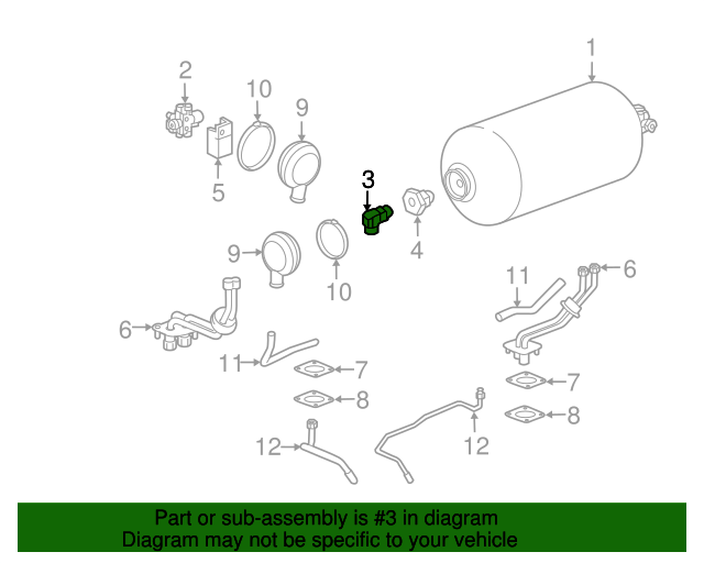 20152016 Chevrolet Impala Fuel Tank Vent Fitting 23271772