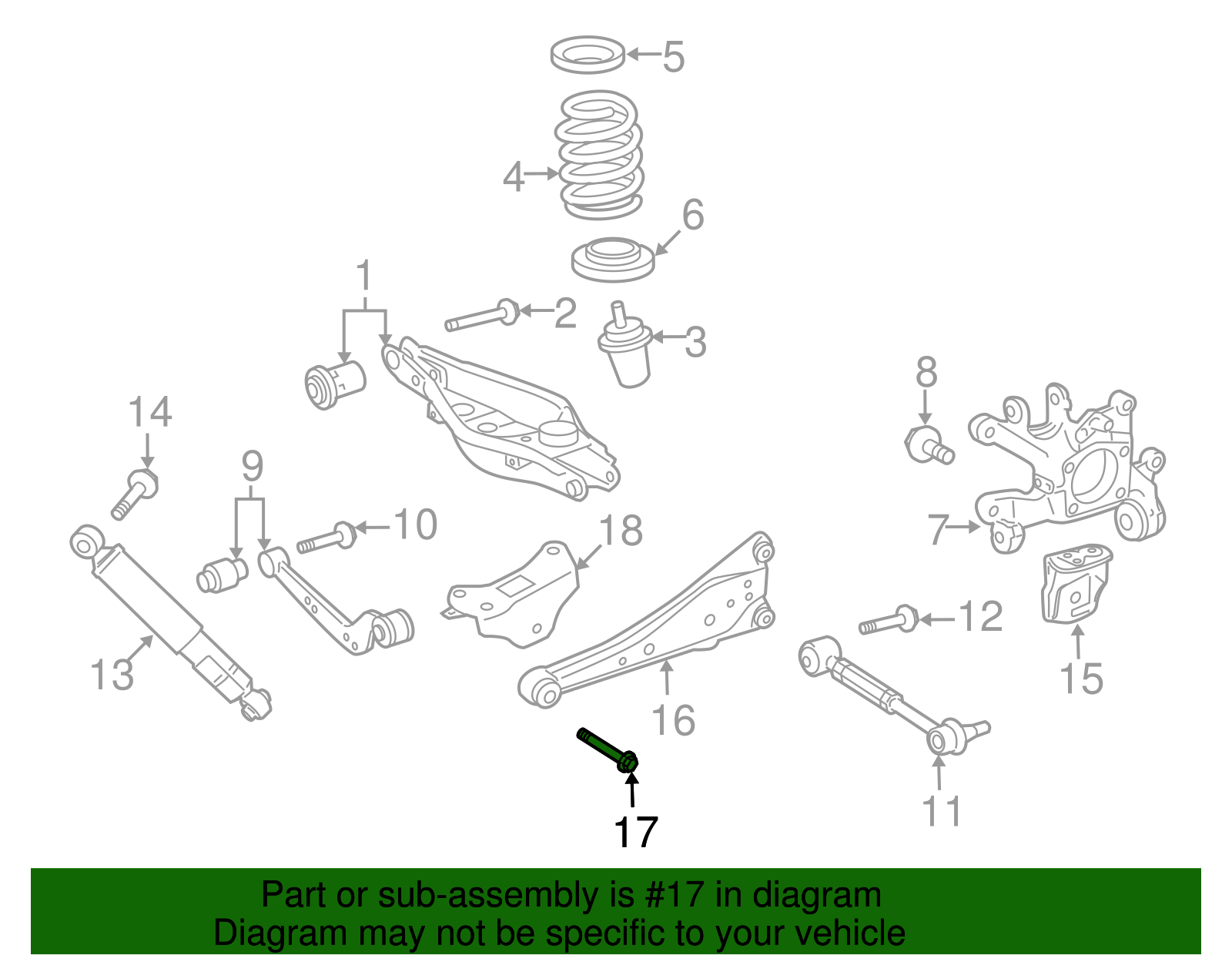 Trailing Arm Bolt - Scion (91552-L1650)