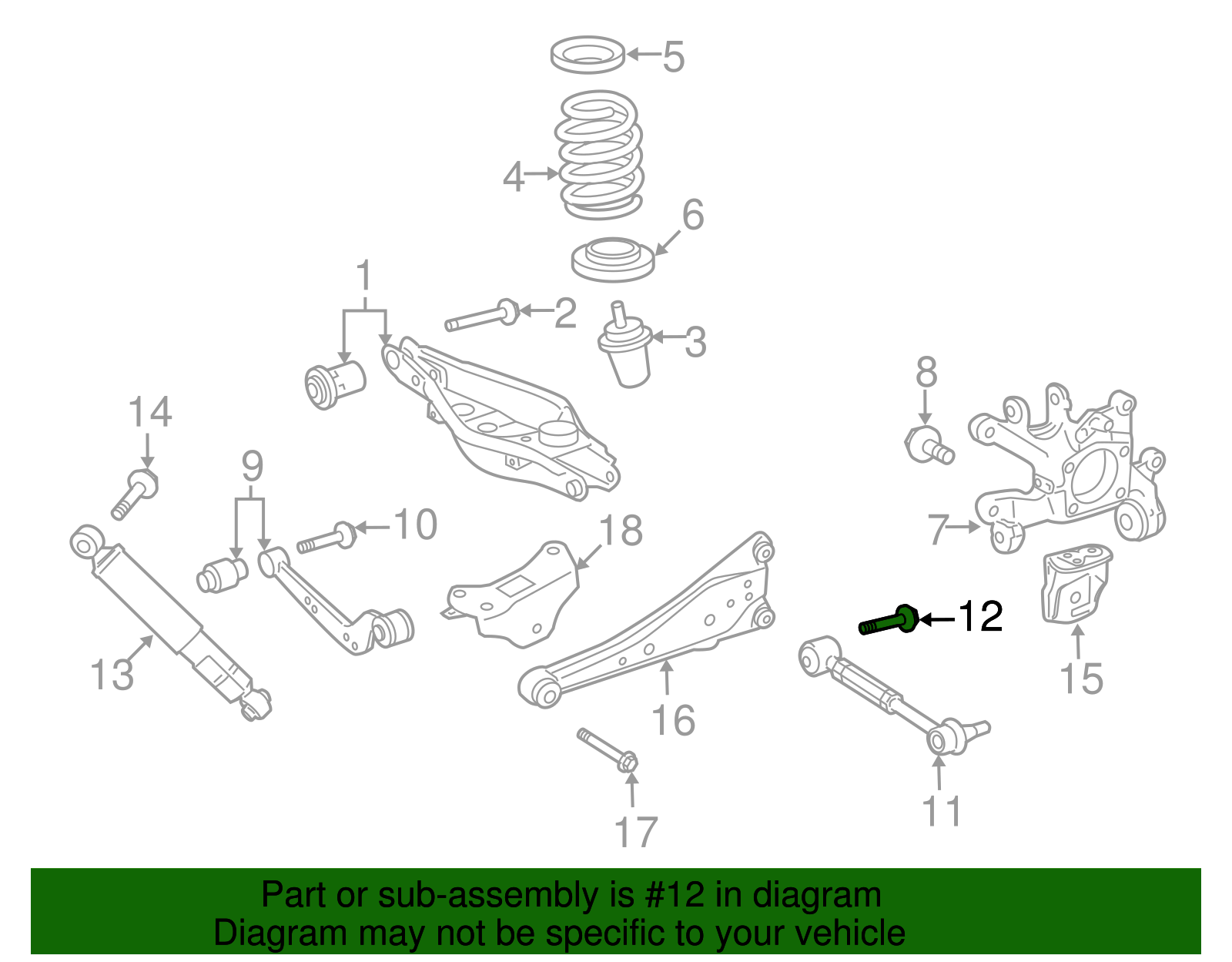Lower Arm Adjust Bolt - Scion (48409-42030)