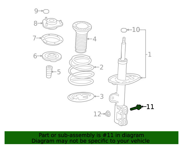 9010517014 Strut Mount Bolt 20072023 Toyota Brantford Toyota Parts