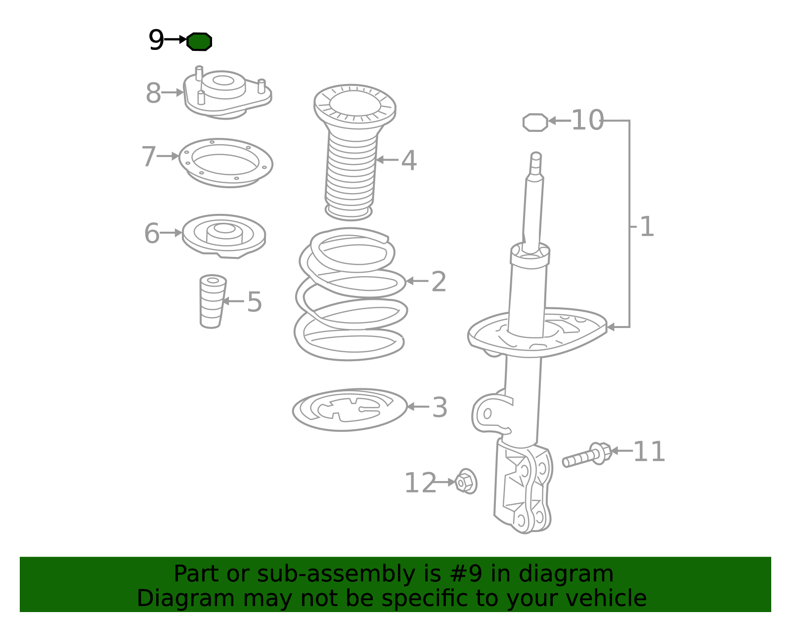 Strut Mount Nut - Scion (90178-A0077)