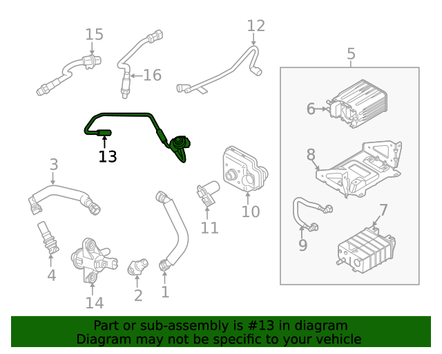 2020 Ford F350 Super Duty OEM Evaporative Emissions System Lines LC3Z