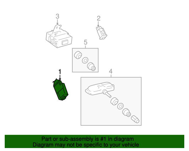 20072011 Toyota Camry Tire Pressure Monitoring System (TPMS) Receiver