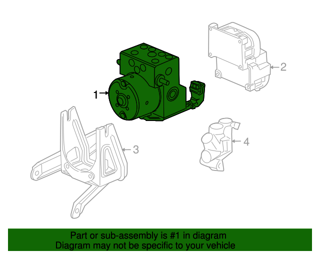 2007 GM Brake Pressure Modulator Valve Kit with Seals 19301495 GM