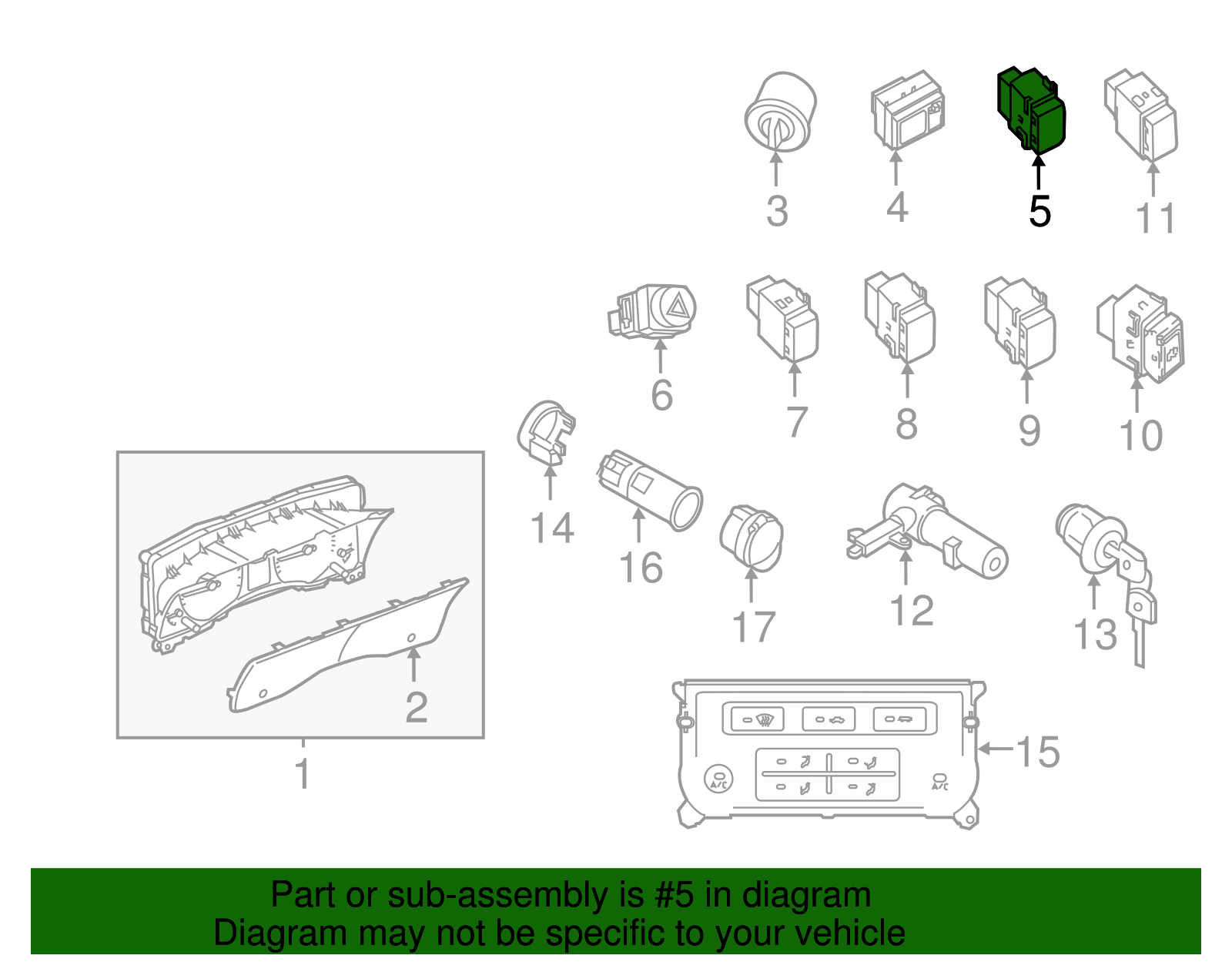 25145-1GR0A - Switch 2011-2021 Nissan | Nissan Parts & Accessories Online