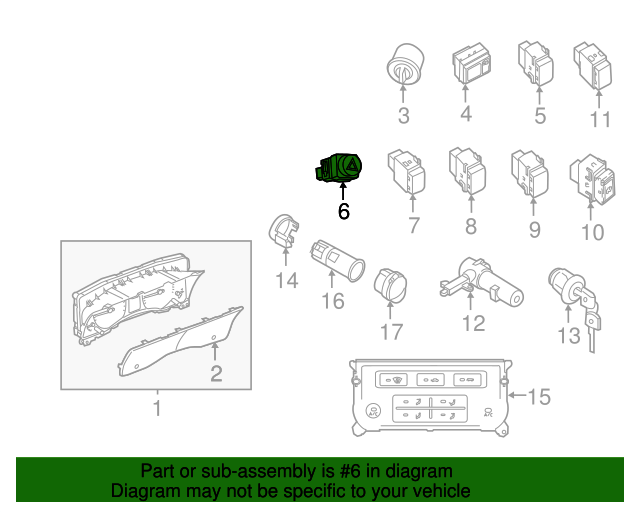 20052021 Nissan Hazard Switch 25290EA000 Nissan Parts Store