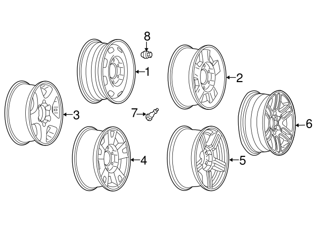 2009-2012 GM Wheel, Steel 9597855 | TascaParts.com