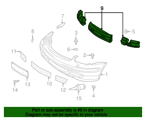 1999-2004 Mercedes-Benz Energy Absorber 170-885-03-65 | MB Online Parts