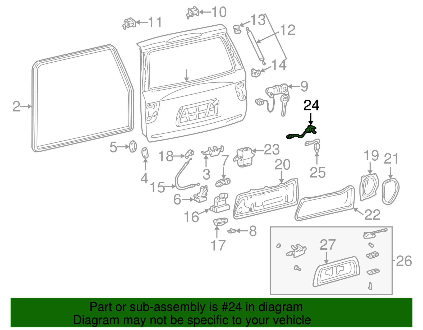 Back Glass Release Switch - Toyota (84830-34010)