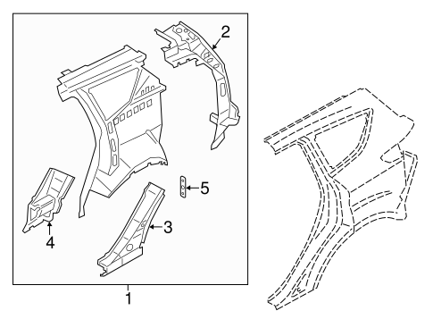 Inner Structure for 2017 Ford Escape | Ford Parts Center