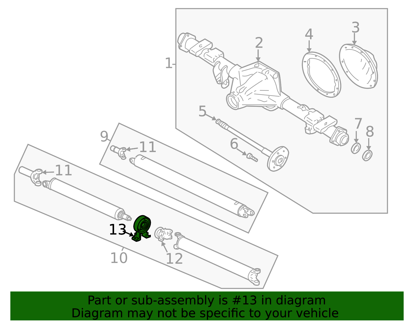 Drive Shaft Center Support Bearing - GM (89040334)