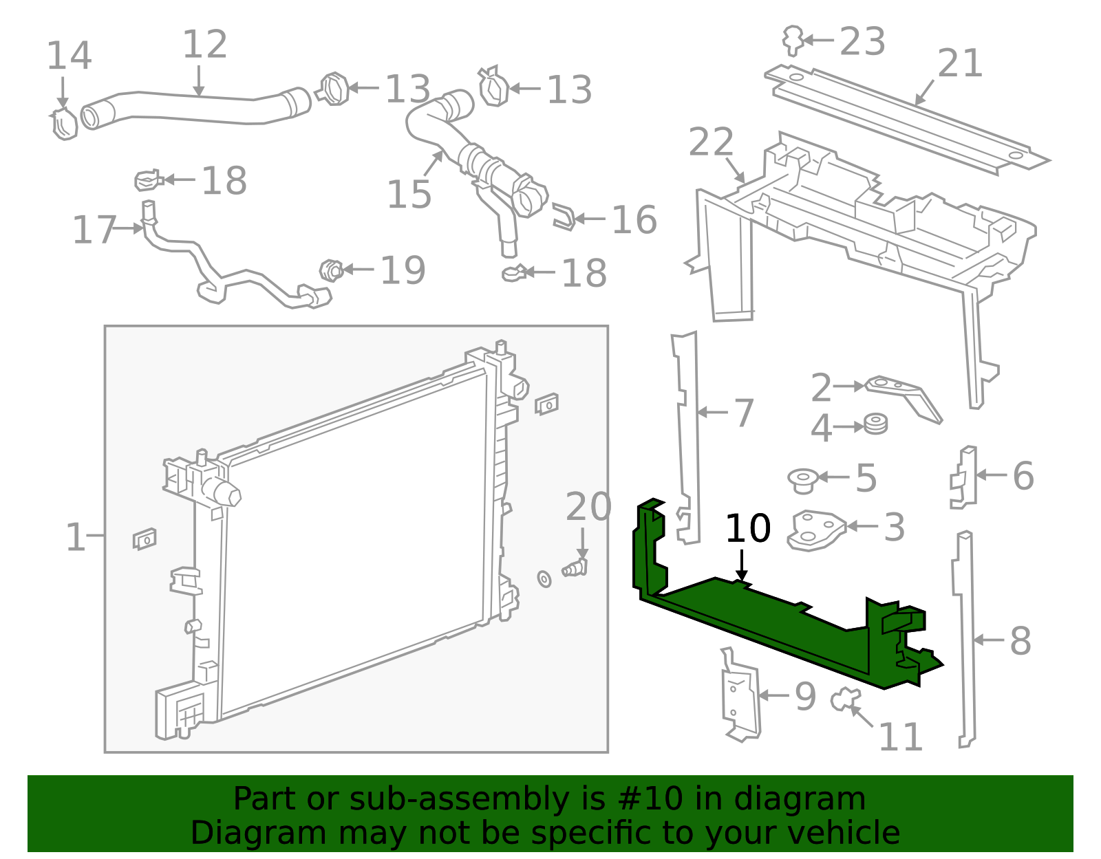 Lower Radiator Air Baffle - GM (84037096)