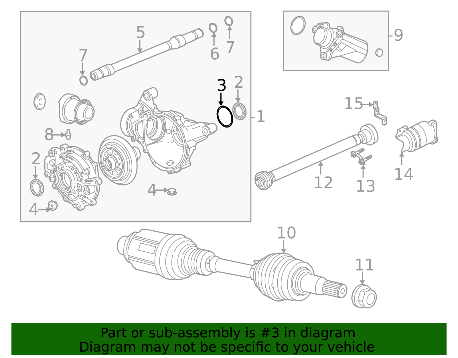 Front Differential Housing O-Ring Seal - GM (84012675)