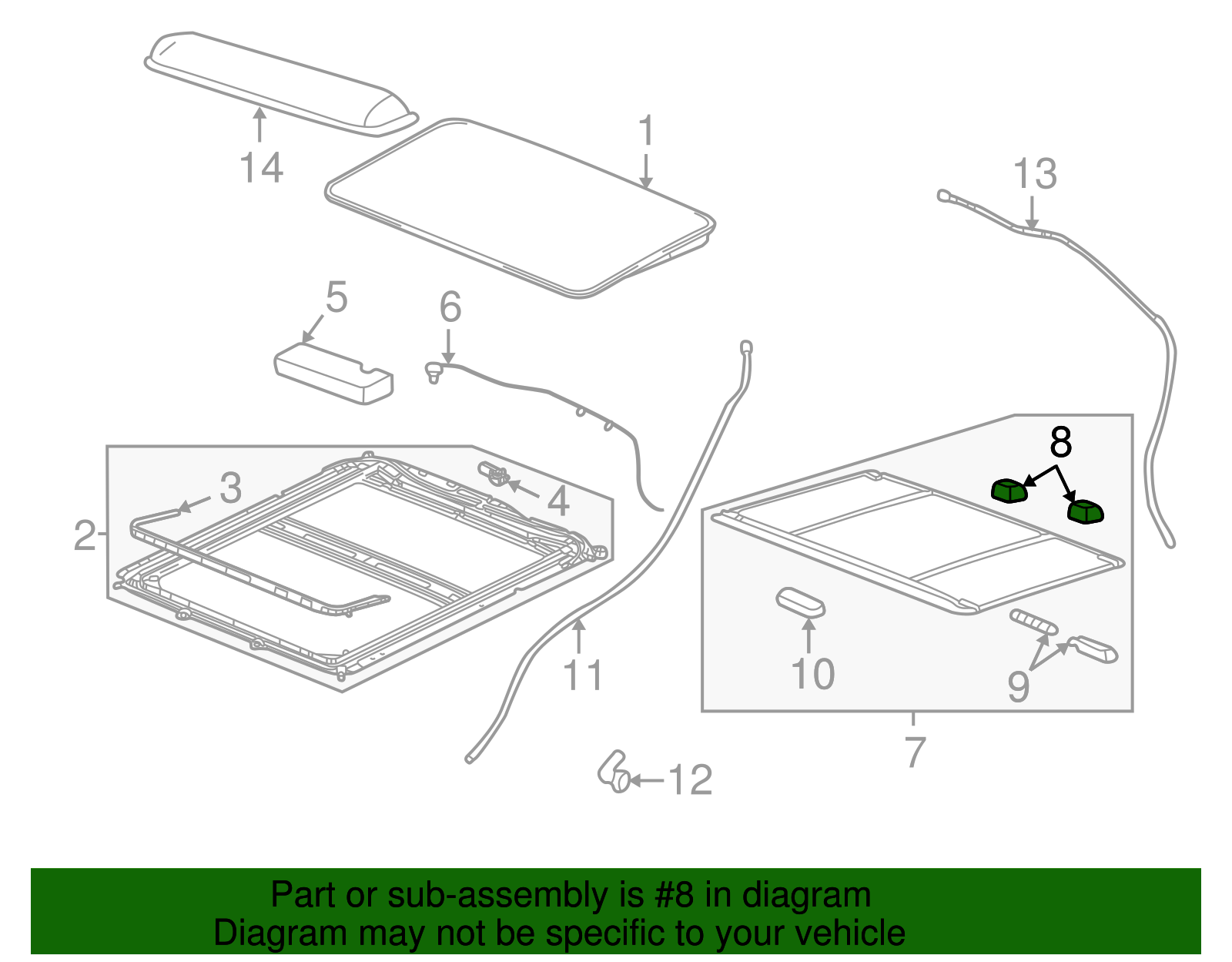Sunroof Stopper - GM (88890180)