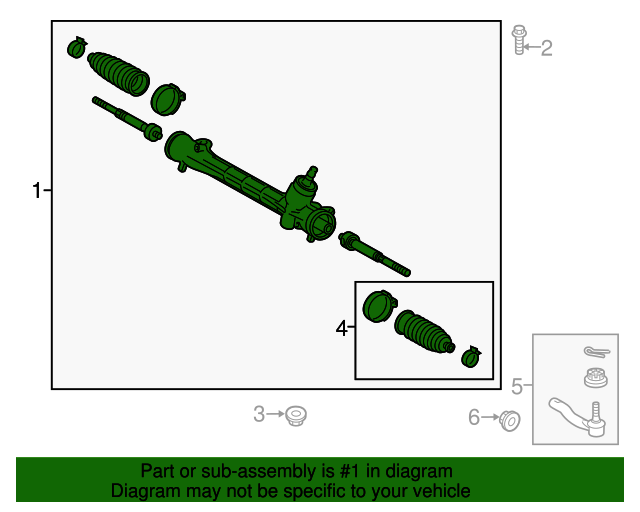 4551047100 Rack And Pinion Assembly 20122017 Toyota Prius V OEM