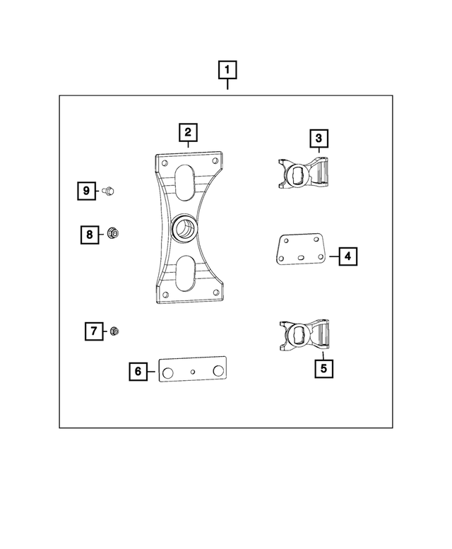 20142018 Ram 2500 5th Wheel Stud Plate 68238706AA My Mopar Parts