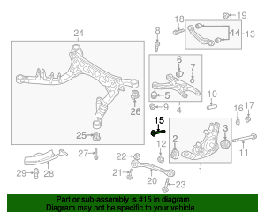 2008-2019 Audi Upper Control Arm Adjust Bolt wht000228a | Audi USA Parts