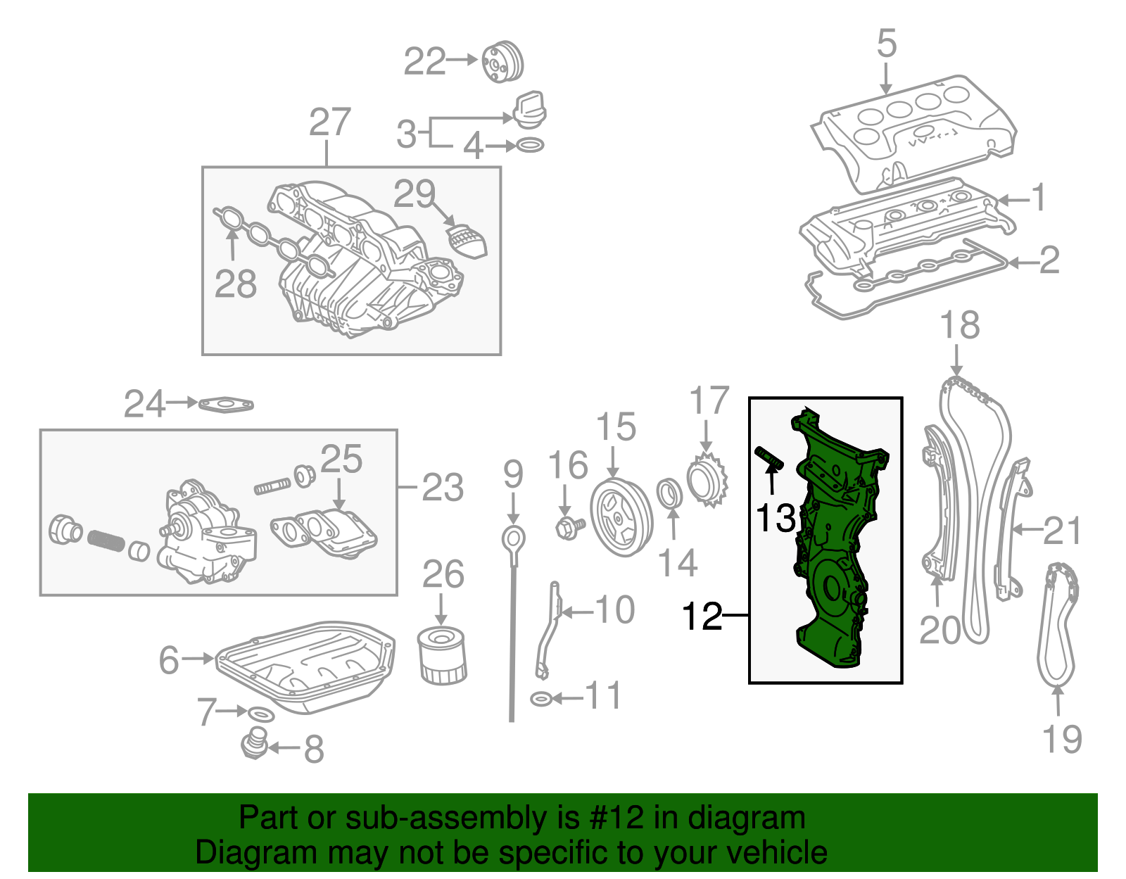 Engine Timing Cover - Scion (11310-28082)