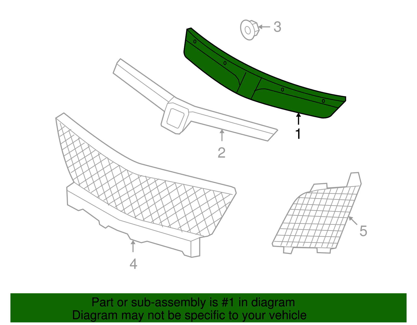 Front Upper Grille - GM (10364293)