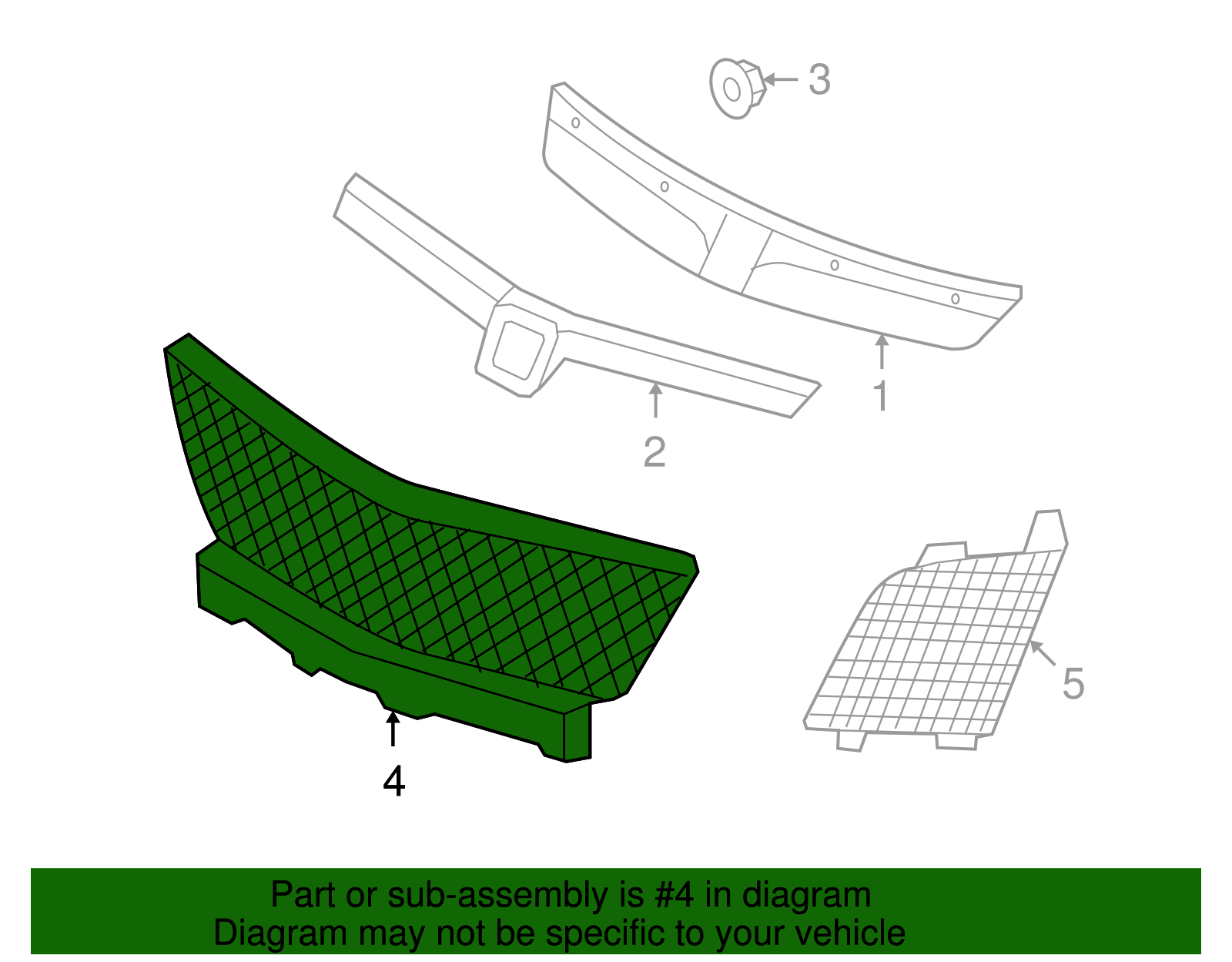 Front Lower Grille - GM (10364296)