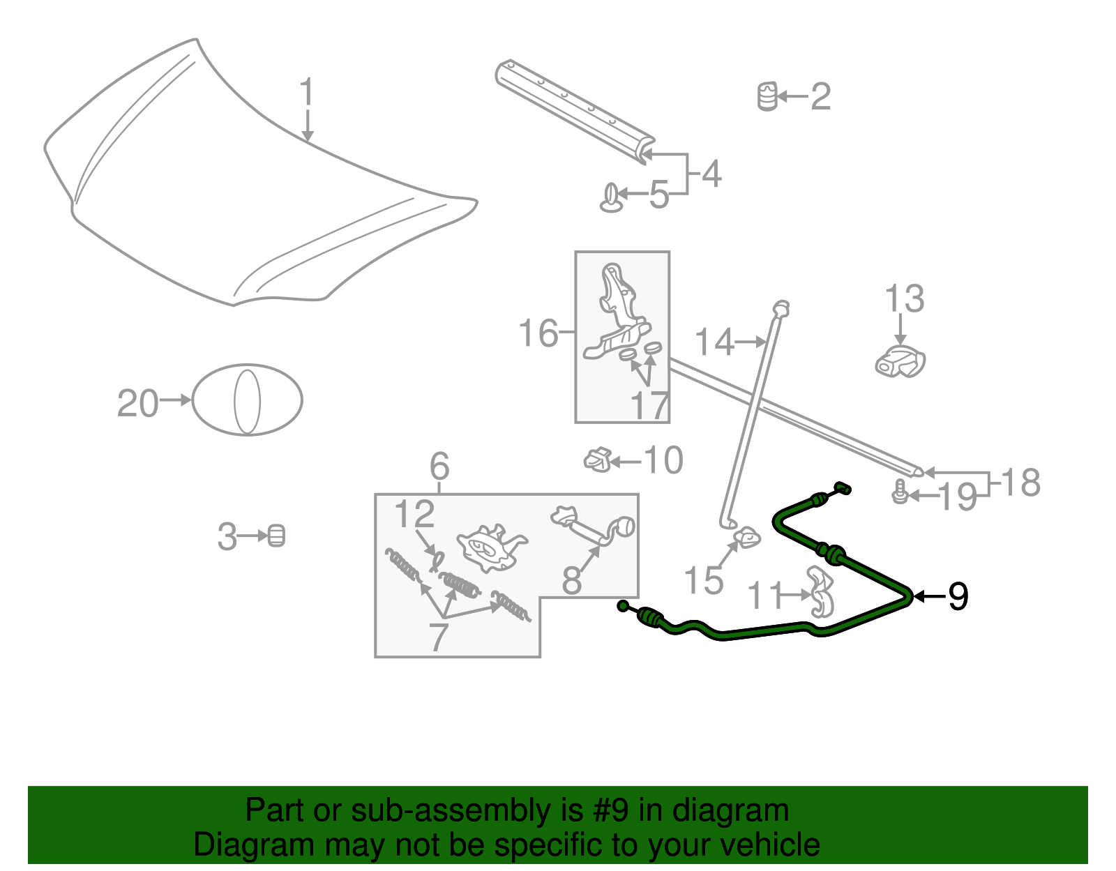 Release Cable - Scion (53630-52090)