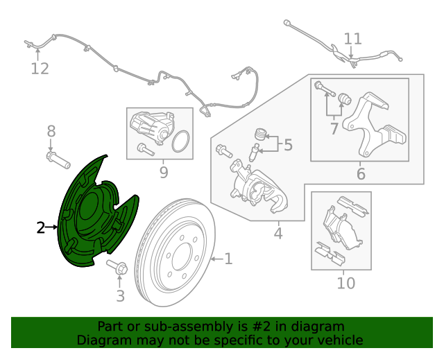 Genuine OEM Brake Dust Shield Part ML3Z2C028AA Fits 20212023 Ford F