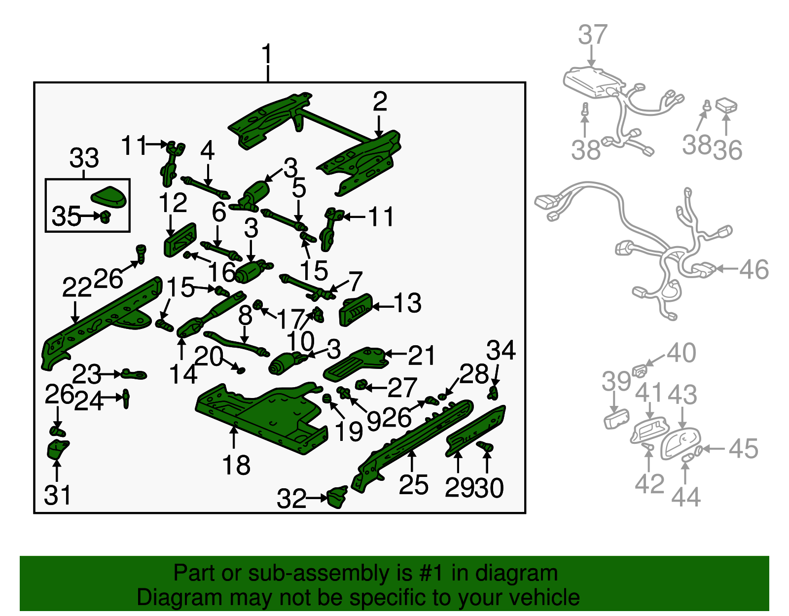 Seat Adjuster - GM (12459449)