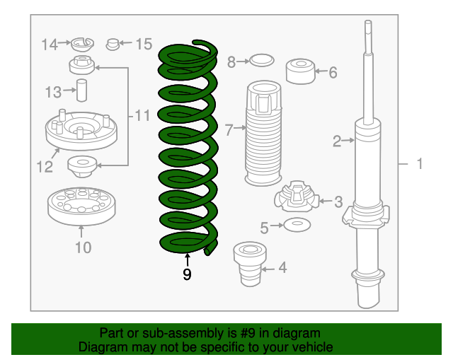 Genuine Honda 51401-TA5-A12 Spring Front Genuine Honda 51401-TA5-A12 Spring Front