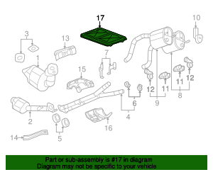 10439697 - Exhaust Muffler Heat Shield 2004-2013 GM AutoNationParts