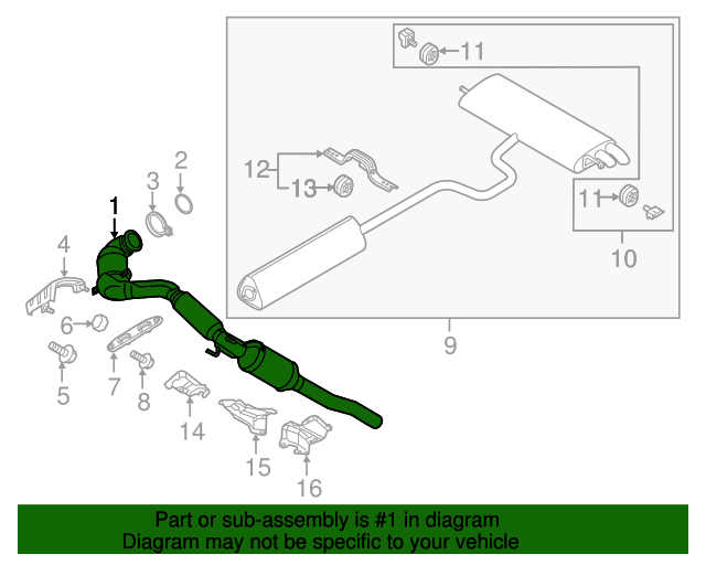 5Q0254502GX Catalytic Converter 20162018 Audi A3 Sportback etron