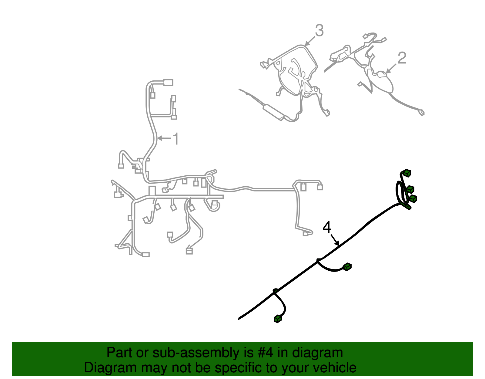2013-2021 Nissan Frontier Rear Taillamp Wiring Harness Assembly (d40