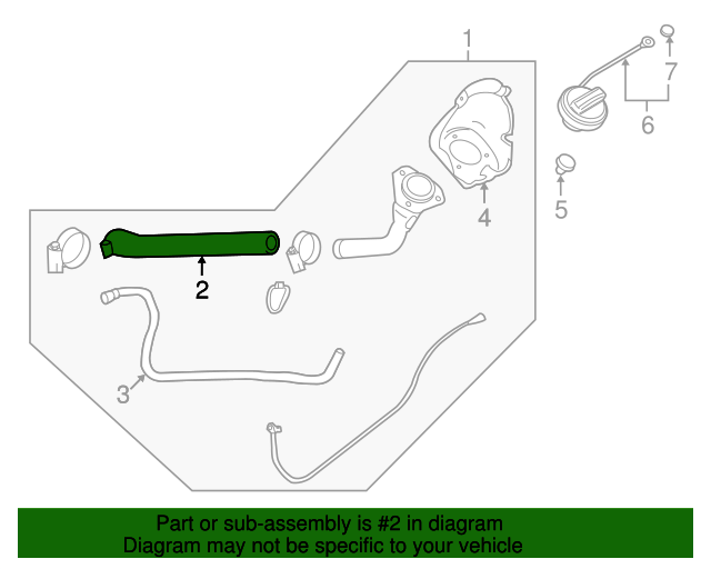 20172018 GM Fuel Tank Filler Hose 84533160