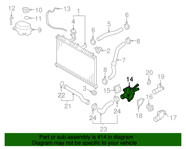 2562026870 Thermostat Housing 20062011 Kia Kia.Parts Store