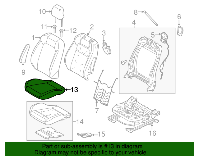 Ford FR3Z6362900EE Cover Assembly Seat Cushion 20152020 Ford Mustang OEM Ford Part Online