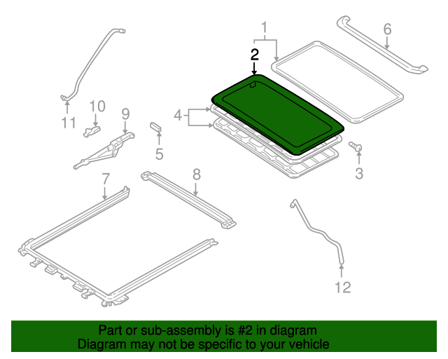 20012012 Ford Sunroof Glass Weatherstrip YL8Z78502A90AA