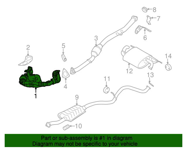 44620AC770 Catalytic Converter 20122020 Subaru Subaru Parts Exchange