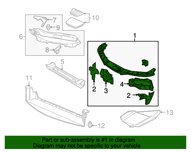 20042006 Pontiac GTO Front End Tie Bar Assembly with Headlamp Panels and Brackets 92508807 GM