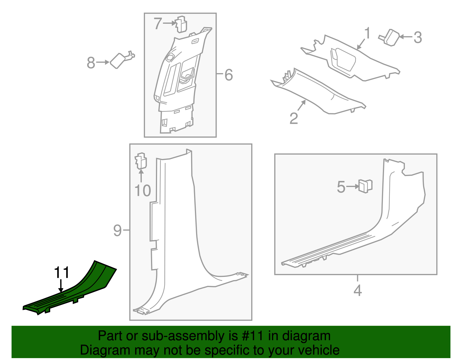 F Molding - Cadillac (84154552)