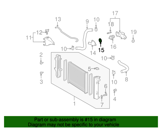 1634650010 Engine Coolant Thermostat Gasket 19982010 Lexus Lexus