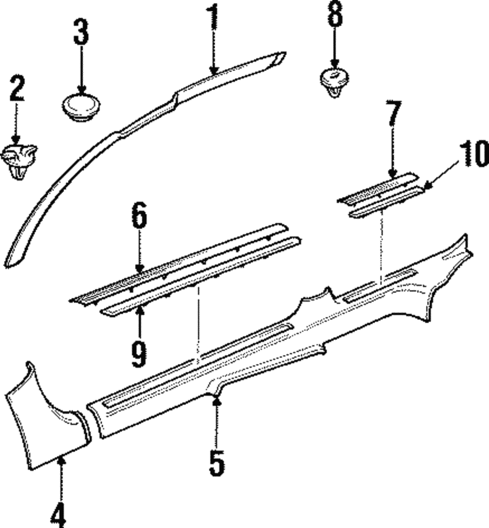 Clip, Front S/D Opg Floor Cpt Ret - GM (90460887)
