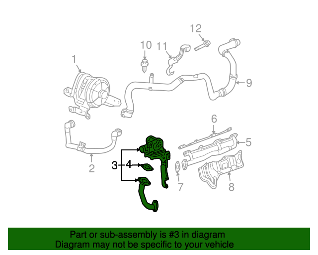 20082010 GM Secondary Air Injection ShutOff and Check Valve 12621124