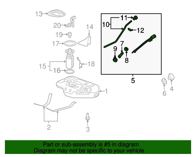 20062011 Buick Lucerne Fuel Tank Filler Pipe 25848958 Auto Parts Express