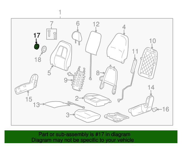 20082009 Saturn Vue Medium Titanium Driver Seat Lumbar Support Actuator Knob 19210415 GM