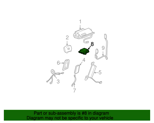 12232110 GM Airbag Sensing and Diagnostic Module GM Parts Store