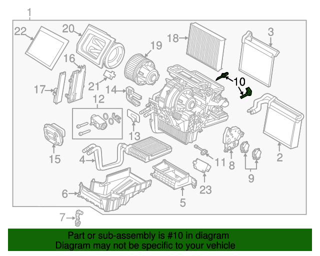 FORD OEM Temperature-In-Car Interior Temperature Sensor CV6Z19C734B
