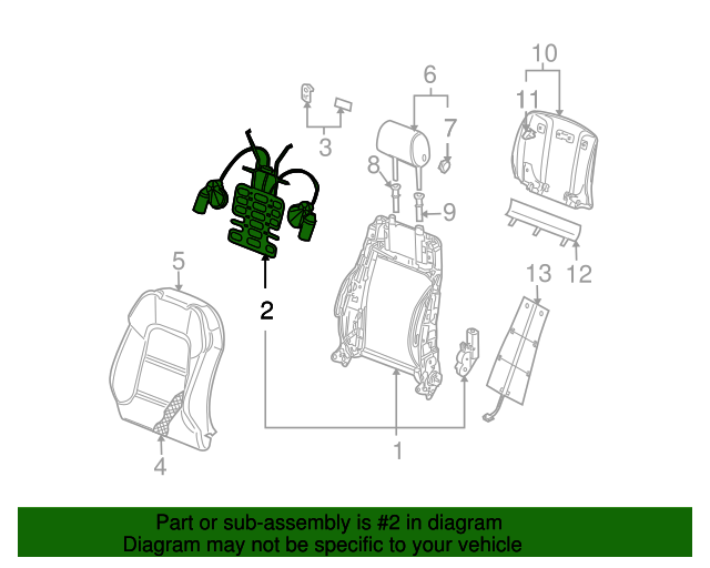 8E0881891C Lumbar Support 20072015 Audi Audi OEM Parts